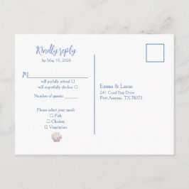 sea shell inbjudan vykort