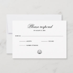 Sea Shell - RSVP-kort OSA Kort