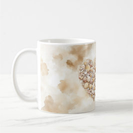 Sea Shells Heart Beach Happy Place Kaffemugg