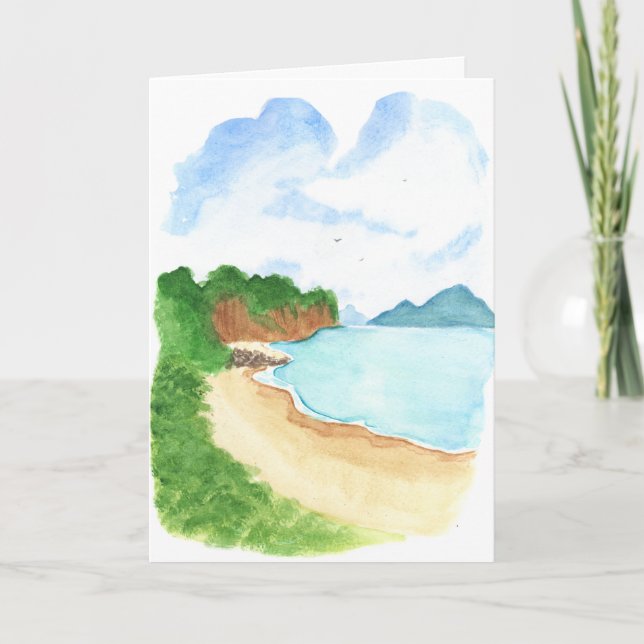 Sea Shore Beach  Kort (Framsida)