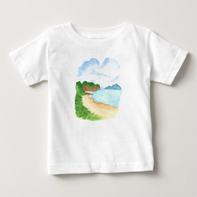 Sea Shore Beach  T Shirt (Framsida)