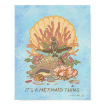 Sea Shore Beach Vibe Teal and Lila