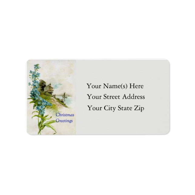 Sea Shore-Vintagens adressetikett (Framsidan)