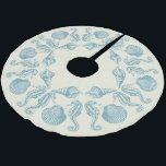 Sea Side Beach God jul Warm White Julgransmatta Borstad Polyester<br><div class="desc">Fyll i helgdag vid kusten med din egen anpassningsbar träd-kjol.  Havets tema är utformat på ett attraktivt sätt för havshästar och snäckor i ett attraktivt mönster.  Ändra den varma vita bakgrunden färg så att den passar ditt eget färg-tema.</div>