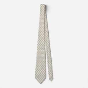 Sea Skam White Quatrefoil Mönster Ties För manar Slips