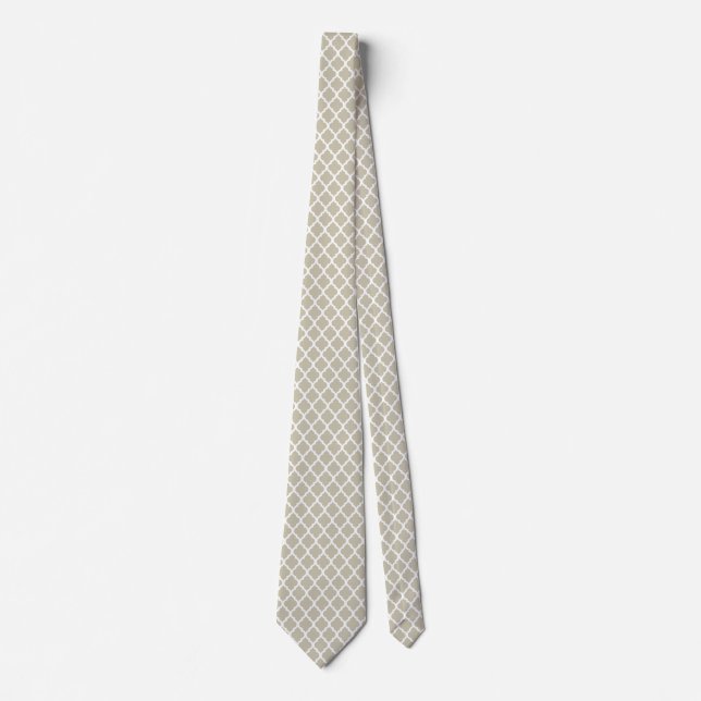 Sea Skam White Quatrefoil Mönster Ties För manar Slips (Framsida)