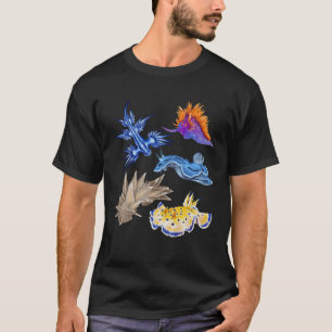 Sea Slugs Nudigren Marine Animal Biolog Aquar T Shirt