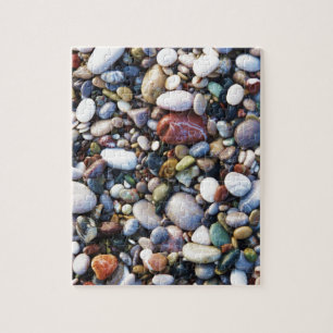 Sea Småstens Beach Stones Rhodos Grekland Pussel