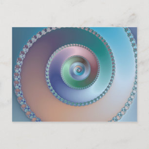 Sea Snäcka - Fractal Postcard Vykort