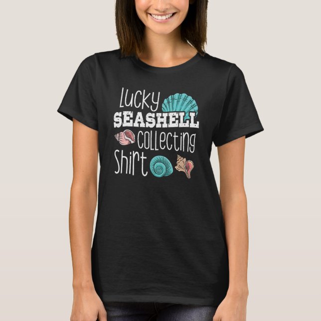 Sea Snäcka Hunter Lucky Seashell Collating T Shirt (Framsida)