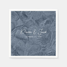 Sea Snäcka Mörk Dusty Blue Modern Coastal Beach