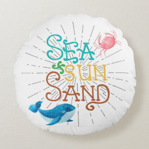 Sea Sol Sand Rund Kudde