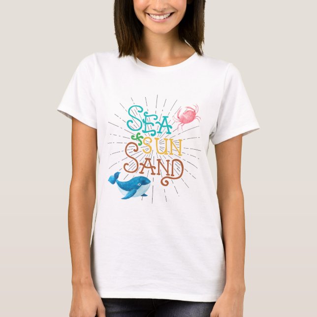 Sea Sol Sand T Shirt (Framsida)