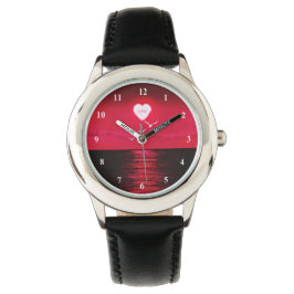 Sea Sunset Black Red Watch Armbandsur