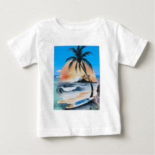 Sea sunShine & handflatan träd på stranden T Shirt