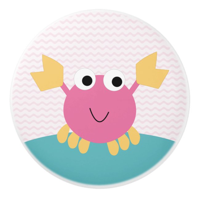 Sea Sweeties Crab Nursery Drawer Knob Knopp (Framsidan)