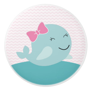 Sea Sweeties Whale Nursery Drawer Stick Knob Knopp