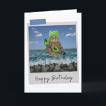Sea Swimmer Cat Funny Birthday Card Kort<br><div class="desc">Öka alla kattälskares födelsedag med den här kattdjuret för viskhet och roligt!</div>