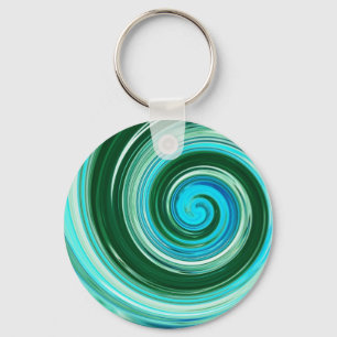 Sea Swirl Anpassningsbar Keychains to Personalize! Nyckelring