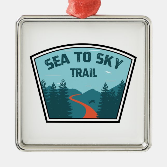 Sea to Himlar Trail British Columbia Julgransprydnad Metall (Framsidan)