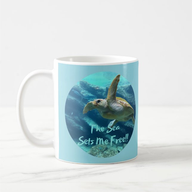 Sea Turtle Älskare 11 ounces Ceramic Mugg (Vänster)