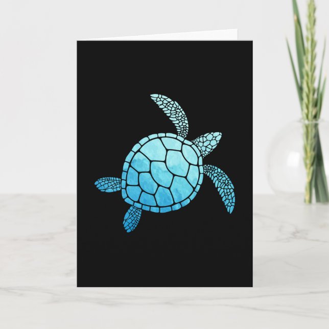 Sea Turtle Älskare Animal Turtles Sjöliv Gift Idea Kort (Framsida)