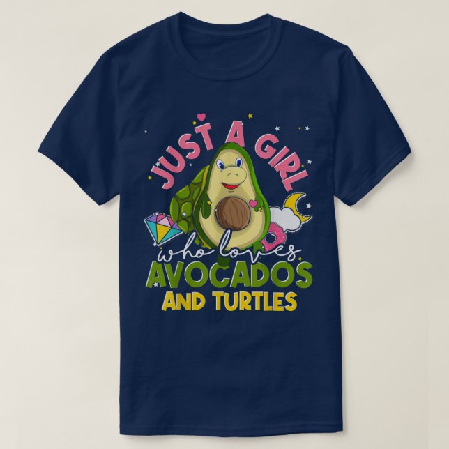 Sea Turtle Älskare Girls Avocado Women Ocean Anima T Shirt (Design framsida)