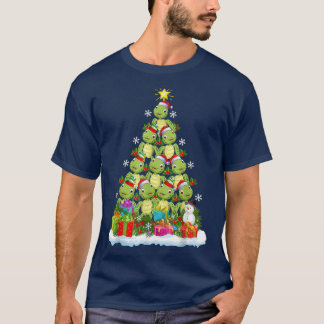 Sea Turtle Älskare Julafton Ljus Funny Sea Turtle  T Shirt
