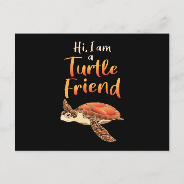 Sea Turtle Älskare Turtles Animal Sjöliv Gift Idea Vykort (Framsida)