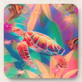 Sea Turtle and Angelfish Underlägg