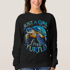 Sea Turtle är bara en flicka som Kärlekar sköldpad T Shirt