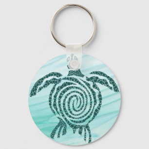 Sea Turtle Art Keychain (Spara av sköldpaddor) Nyckelring