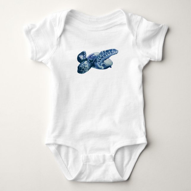 Sea Turtle Baby Bodykostdräkt T Shirt (Framsida)