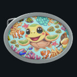 Sea Turtle Baby Lycklig och Cute Character<br><div class="desc">Sea Turtle Cute och Lycklig Baby Sea Animal Tecknade figurer simmar på sommarens undervatten,  omringade tropiska fiskar och Corals vektor Illustration Copyright BluedarkArt TheChameleonArt.</div>