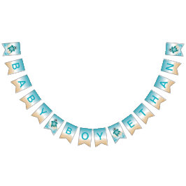 Sea Turtle Baby Shower Bunwer Flagga