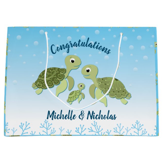 Sea Turtle Baby Shower Co-Ed Gender Neutral (Framsidan)