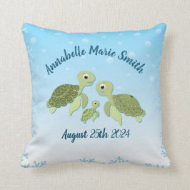 Sea Turtle Baby Shower Co-Ed Gender Neutral Kudde