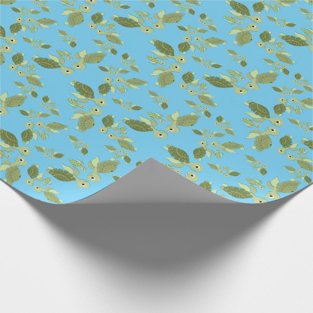 Sea Turtle Baby Shower Co-Ed Gender Neutral Presentpapper (Hörn)