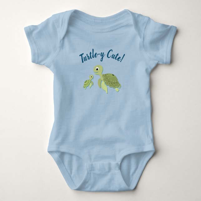 Sea Turtle Baby Shower Co-Ed Gender Neutral T Shirt (Framsida)