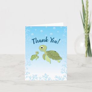 Sea Turtle Baby Shower Co-Ed Gender Neutral Tack Kort