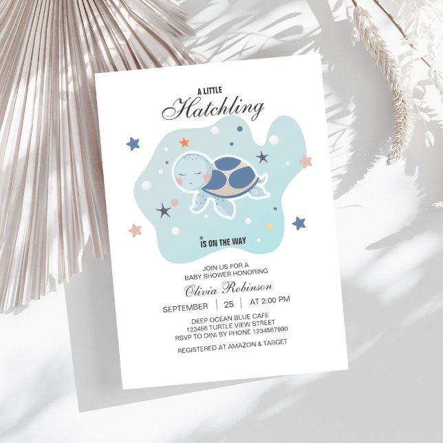 Sea Turtle Baby Shower | Cute Ocean Inbjudningar (Skapare uppladdad)
