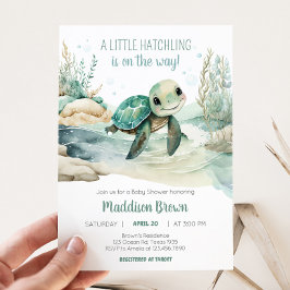 Sea Turtle Baby Shower Inbjudningar