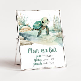 Sea Turtle Baby Shower Mamma Osa Pub Poster