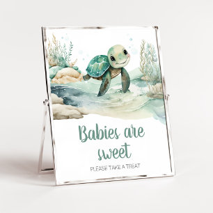 Sea Turtle Baby Shower Spädbarn är Sweet Poster