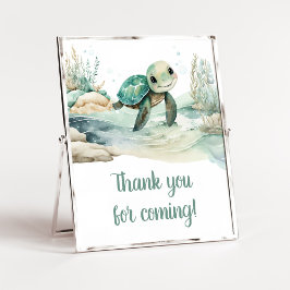 Sea Turtle Baby Shower Tack för att du kom Poster