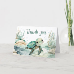 Sea Turtle Baby Shower Tack Kort