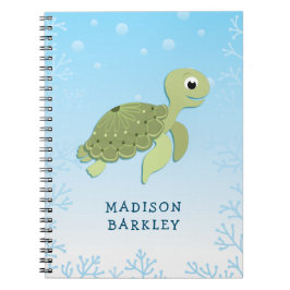 Sea Turtle Barn Cute Ocean Animal Anteckningsbok