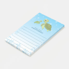 Sea Turtle Barn Cute Ocean Animal Post-it Block