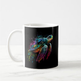 Sea Turtle Beach Älskare Ocean Animal Graphit Nove Kaffemugg