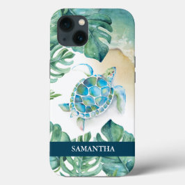 Sea Turtle Beachy Anpassningsbar Phone Case
